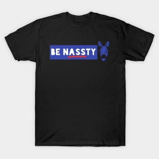 Be Nassty Nasty Democrat Blue Donkey Animal Lover Cute Social Distancing Liberal Face Mask T-Shirt